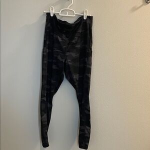 Athleta Black and Gray Camo Leggings